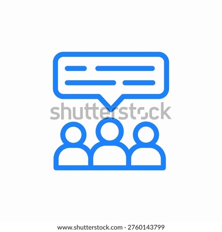 discussion group icon sign vector