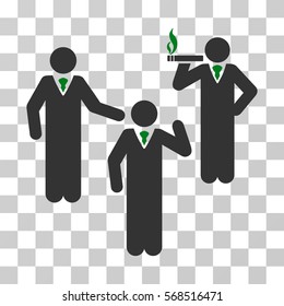Discussion Group icon. Vector illustration style is flat iconic bicolor symbol, green and gray colors, transparent background. Designed for web and software interfaces.