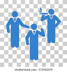 Discussion Group icon. Vector illustration style is flat iconic symbol, cobalt color, transparent background. Designed for web and software interfaces.