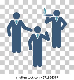 Discussion Group icon. Vector illustration style is flat iconic bicolor symbol, cyan and blue colors, transparent background. Designed for web and software interfaces.