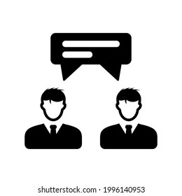 Discussion group icon.man,conversation (vector illustration)