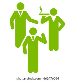 Discussion Group vector icon. Flat eco green symbol. Pictogram is isolated on a white background. Designed for web and software interfaces.