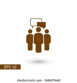 Discussion icon, debate