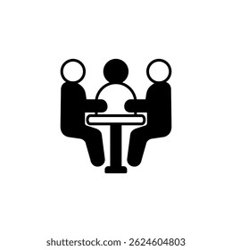 discussion icon, debate, simple flat style, illustration, pictogram template symbol sign logo, for ui or ux isolated on white for mobile app, editable