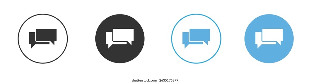 Discussion icon Editable flat style, illustration icons