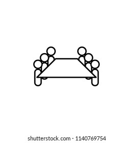 discussion icon. Element of communication icon for mobile concept and web apps. Thin line discussion icon can be used for web and mobile