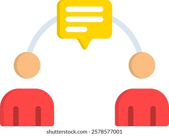 Discussion Icon Flat Vector Illustration