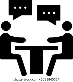 Discussion Icon Glyph Vector Illustration