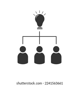 Discussion icon. Group idea icon background vector ilustration.