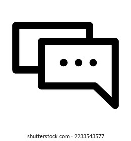 Discussion icon isolated vector illustration on white background. High quality black style vector icons.