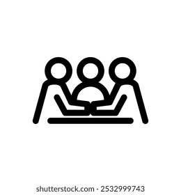 Discussion Icon Line Style Finance Simple Design Perfect Vector Illustrations. 