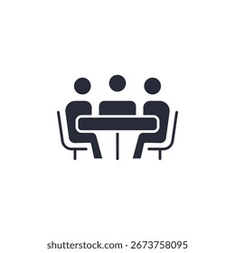 Icono de discusión. Signo de estilo lineal para concepto y Diseño web móvil. Icono de Vector. Símbolo, ilustración del logotipo. Gráficos de Vector