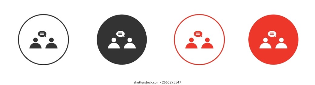 Ícone de discussão para logotipo, símbolo de sinal de vetor para design