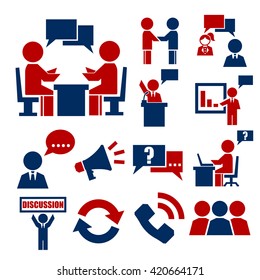 discussion icon set