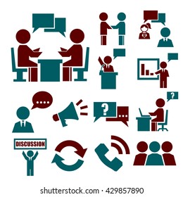 discussion icon set
