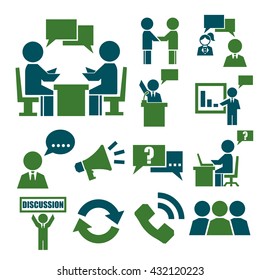 discussion icon set