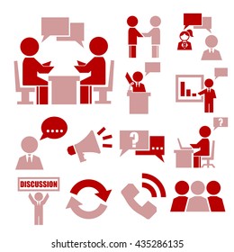 discussion icon set