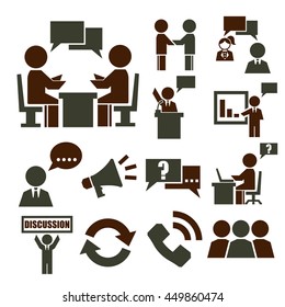 discussion icon set