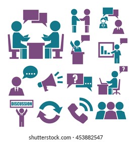 discussion icon set