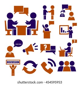 discussion icon set