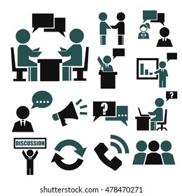 discussion icon set