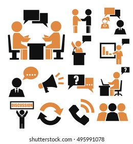 discussion icon set