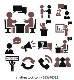 discussion icon set