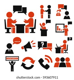 discussion icon set