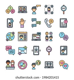 Discussion Icon Set Chat, message, communication icon set	