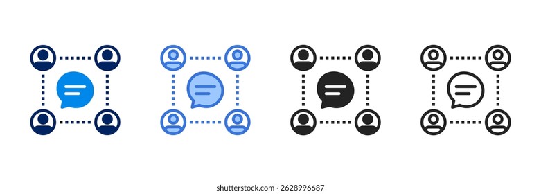 Ícone de Discussão Definir Coleção de Estilos Diferentes