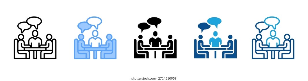 Conjunto de iconos de discusión colección de estilos múltiples