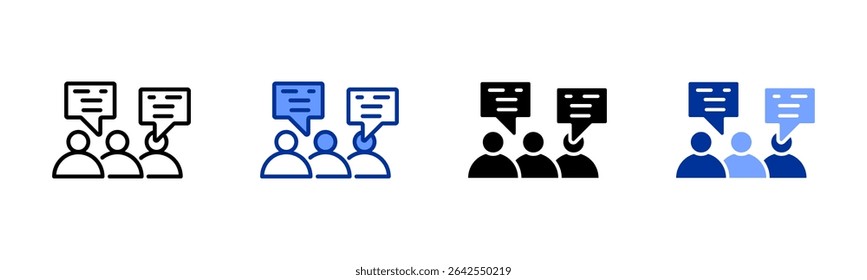 Discussion icon sheet multiple style collection