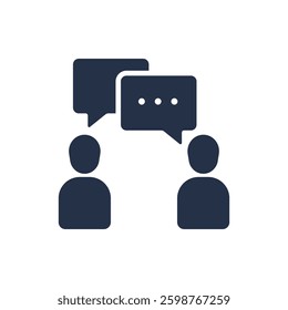  Discussion icon. Solid glyph series icon