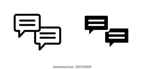 Discussion icon symbol collection on white background.