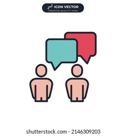 discussion icon symbol template for graphic and web design collection logo vector illustration