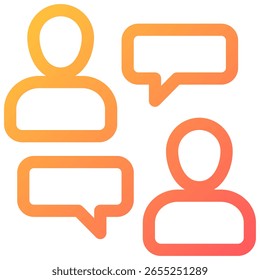 Símbolo de ícone de discussão. Ilustração vetorial