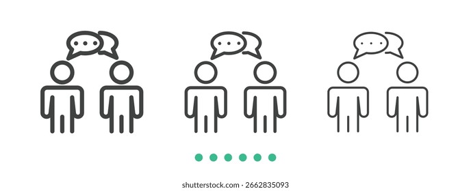 Diskussionssymbol. Dünne Linie Symbol Vektor