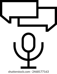 discussion icon. Thin linear style design isolated on white background