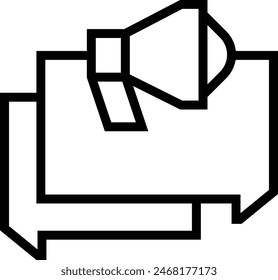 discussion icon. Thin linear style design isolated on white background