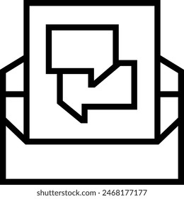 discussion icon. Thin linear style design isolated on white background
