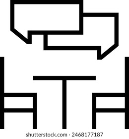 discussion icon. Thin linear style design isolated on white background