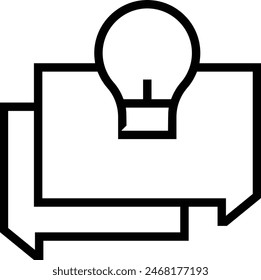 icono de discusión. Diseño de estilo lineal delgado aislado sobre fondo blanco