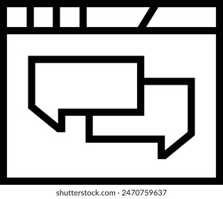 discussion icon. Thin linear style design isolated on white background