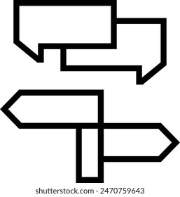 discussion icon. Thin linear style design isolated on white background