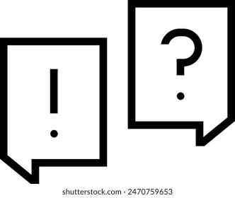 discussion icon. Thin linear style design isolated on white background