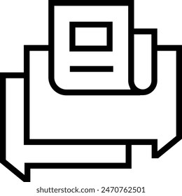 discussion icon. Thin linear style design isolated on white background