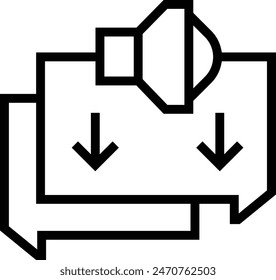 discussion icon. Thin linear style design isolated on white background