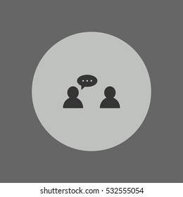 discussion icon vector, can be used for web and mobile design