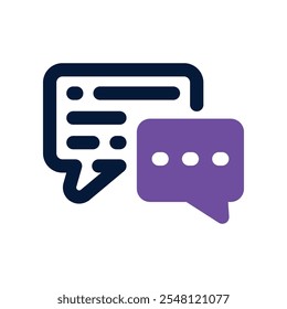 discussion icon. vector dual tone icon for your website, mobile, presentation, and logo design.