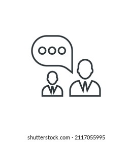 Icono de discusión, icono de discusión vectorial, ilustración vectorial